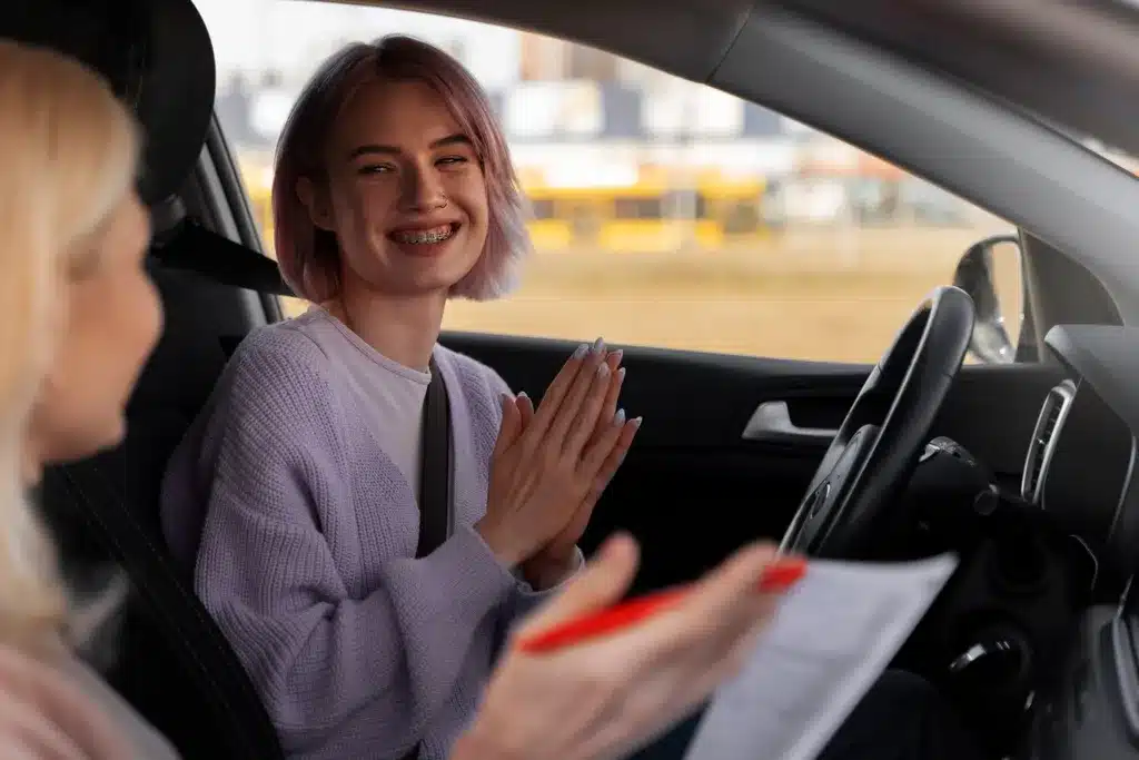 Certified Arta driving instructor teaching a student in Vancouver