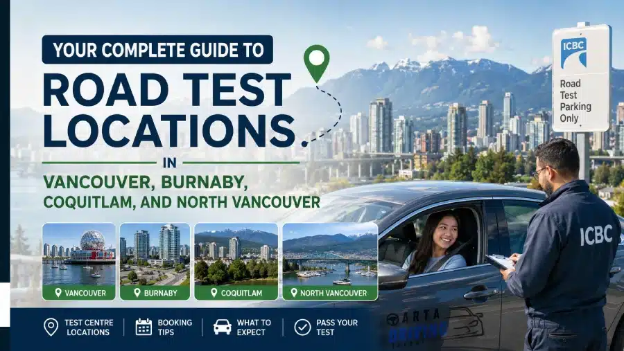ICBC Road Test Locations: Vancouver, Burnaby, Coquitlam & North Vancouver