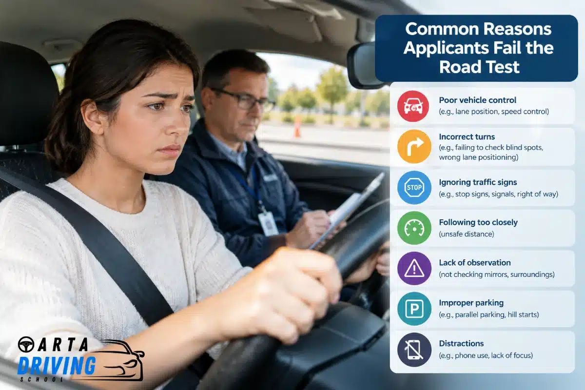 Common Reasons Applicants Fail the Road Test